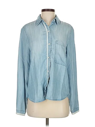 Pre-owned Cloth & Stone Long Sleeve Button Down Shirt In Blue