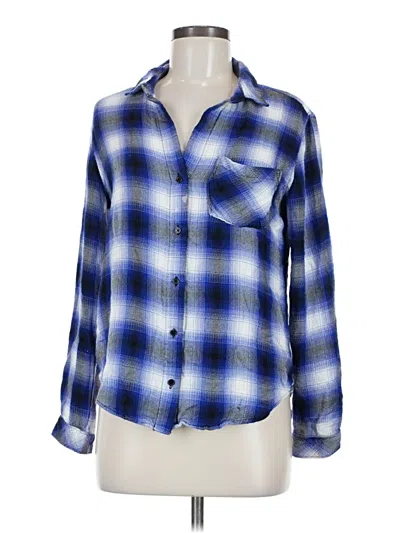 Pre-owned Cloth & Stone Long Sleeve Button Down Shirt In Blue
