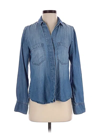 Pre-owned Cloth & Stone Long Sleeve Button Down Shirt In Blue