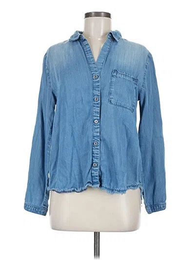 Pre-owned Cloth & Stone Long Sleeve Button Down Shirt In Blue