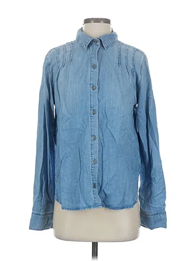 Pre-owned Cloth & Stone Long Sleeve Button Down Shirt In Blue
