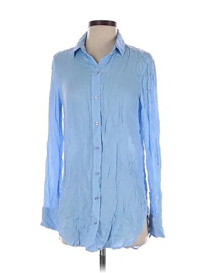 Pre-owned Cloth & Stone Long Sleeve Button Down Shirt In Blue