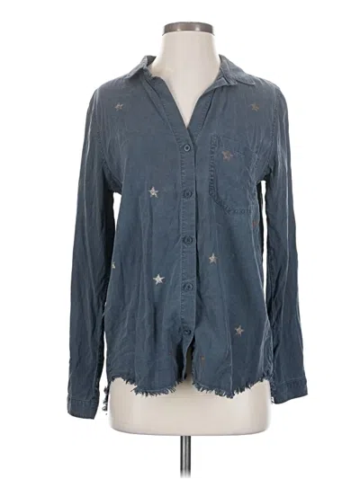 Pre-owned Cloth & Stone Long Sleeve Button Down Shirt In Blue