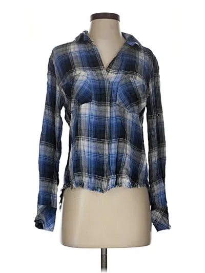 Pre-owned Cloth & Stone Long Sleeve Button Down Shirt In Blue