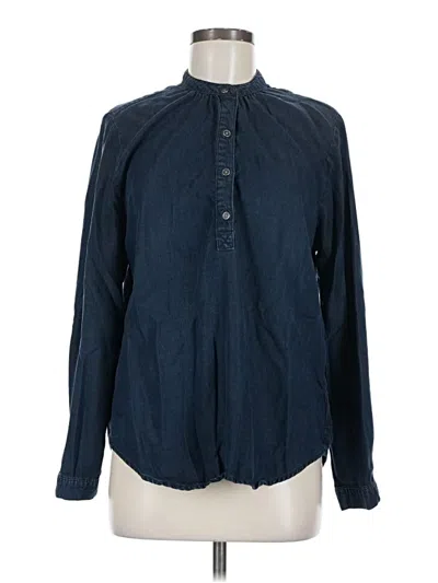 Pre-owned Cloth & Stone Long Sleeve Button Down Shirt In Blue