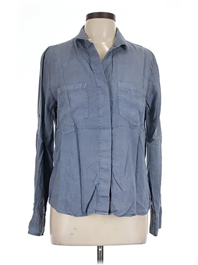 Pre-owned Cloth & Stone Long Sleeve Button Down Shirt In Blue