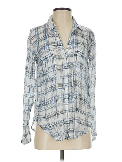 Pre-owned Cloth & Stone Long Sleeve Button Down Shirt In Blue