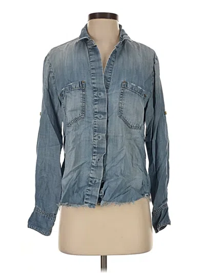 Pre-owned Cloth & Stone Long Sleeve Button Down Shirt In Blue
