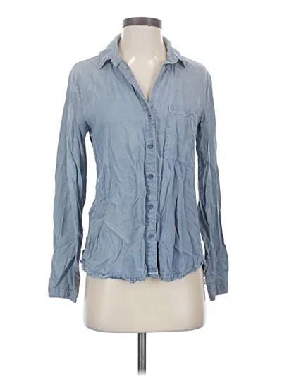 Pre-owned Cloth & Stone Long Sleeve Button Down Shirt In Blue