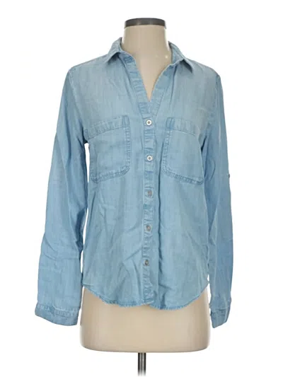Pre-owned Cloth & Stone Long Sleeve Button Down Shirt In Blue