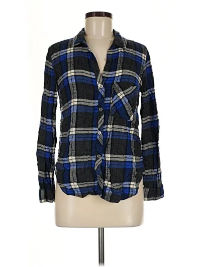 Pre-owned Cloth & Stone Long Sleeve Button Down Shirt In Blue