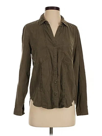 Pre-owned Cloth & Stone Long Sleeve Button Down Shirt In Brown