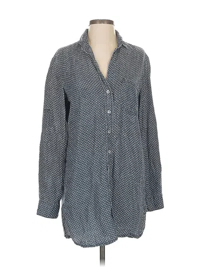 Pre-owned Cloth & Stone Long Sleeve Button Down Shirt In Gray