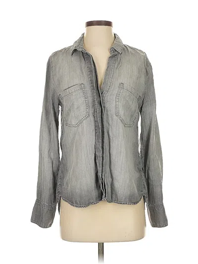 Pre-owned Cloth & Stone Long Sleeve Button Down Shirt In Gray