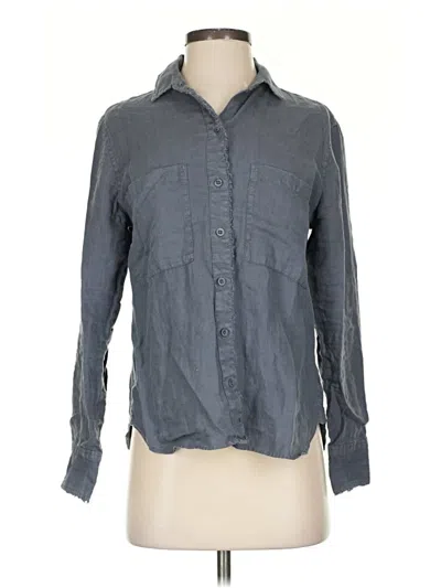 Pre-owned Cloth & Stone Long Sleeve Button Down Shirt In Gray