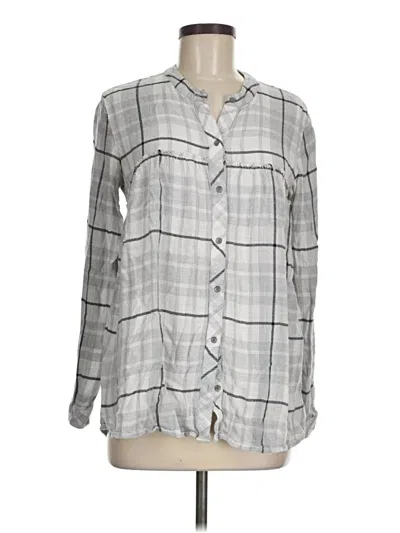 Pre-owned Cloth & Stone Long Sleeve Button Down Shirt In Gray