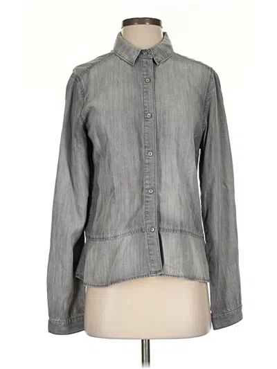 Pre-owned Cloth & Stone Long Sleeve Button Down Shirt In Gray
