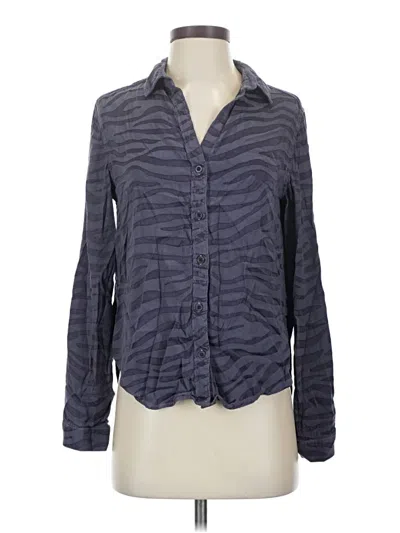 Pre-owned Cloth & Stone Long Sleeve Button Down Shirt In Gray
