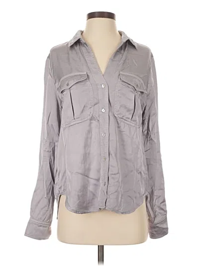 Pre-owned Cloth & Stone Long Sleeve Button Down Shirt In Gray