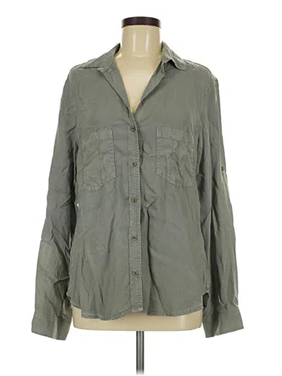 Pre-owned Cloth & Stone Long Sleeve Button Down Shirt In Gray