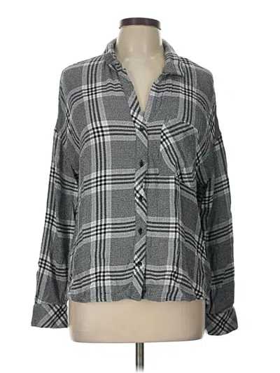Pre-owned Cloth & Stone Long Sleeve Button Down Shirt In Gray