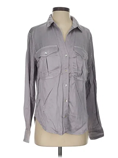 Pre-owned Cloth & Stone Long Sleeve Button Down Shirt In Gray
