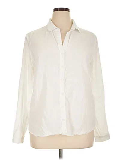 Pre-owned Cloth & Stone Long Sleeve Button Down Shirt In Ivory