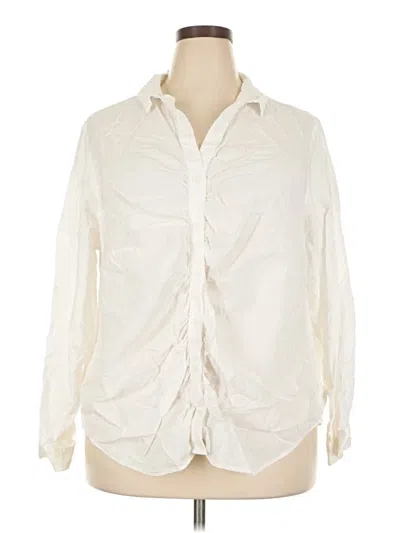 Pre-owned Cloth & Stone Long Sleeve Button Down Shirt In Ivory