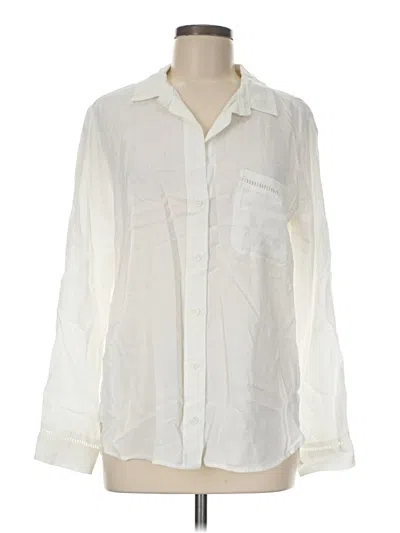 Pre-owned Cloth & Stone Long Sleeve Button Down Shirt In Ivory