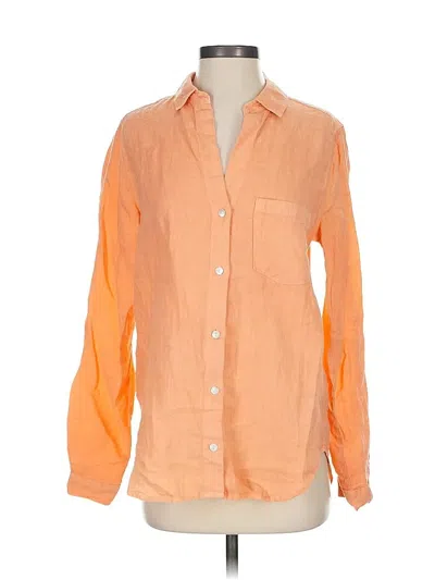 Pre-owned Cloth & Stone Long Sleeve Button Down Shirt In Orange