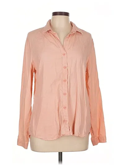 Pre-owned Cloth & Stone Long Sleeve Button Down Shirt In Orange