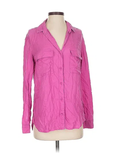 Pre-owned Cloth & Stone Long Sleeve Button Down Shirt In Pink