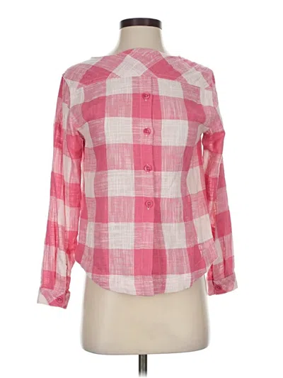 Pre-owned Cloth & Stone Long Sleeve Button Down Shirt In Pink