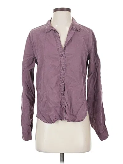Pre-owned Cloth & Stone Long Sleeve Button Down Shirt In Purple