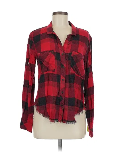 Pre-owned Cloth & Stone Long Sleeve Button Down Shirt In Red