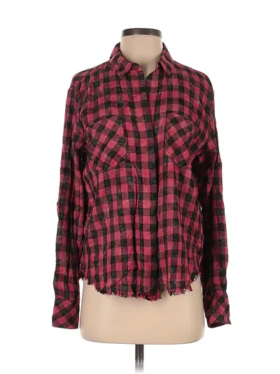 Pre-owned Cloth & Stone Long Sleeve Button Down Shirt In Red