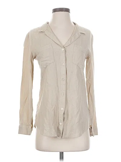 Pre-owned Cloth & Stone Long Sleeve Button Down Shirt In Tan