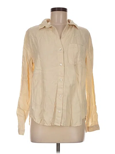 Pre-owned Cloth & Stone Long Sleeve Button Down Shirt In Tan