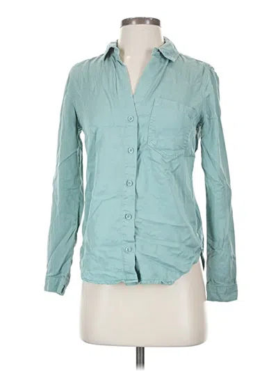 Pre-owned Cloth & Stone Long Sleeve Button Down Shirt In Teal