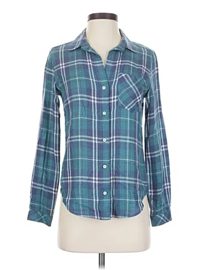 Pre-owned Cloth & Stone Long Sleeve Button Down Shirt In Teal