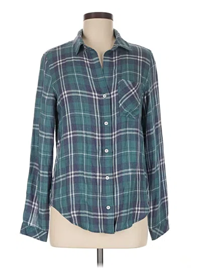 Pre-owned Cloth & Stone Long Sleeve Button Down Shirt In Teal