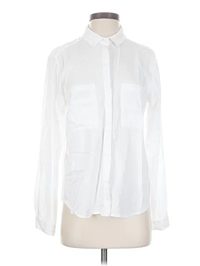 Pre-owned Cloth & Stone Long Sleeve Button Down Shirt In White
