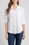 Cloth & Stone Long Sleeve Button-up Shirt In White