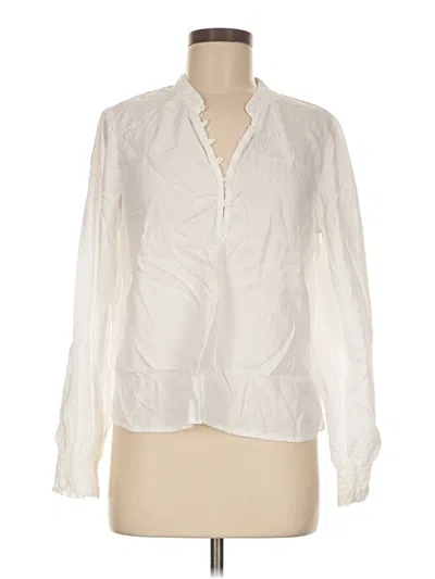 Pre-owned Cloth & Stone Long Sleeve Henley Shirt In Ivory