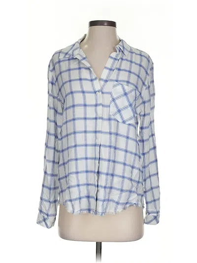 Pre-owned Cloth & Stone Long Sleeve Polo Shirt In Blue