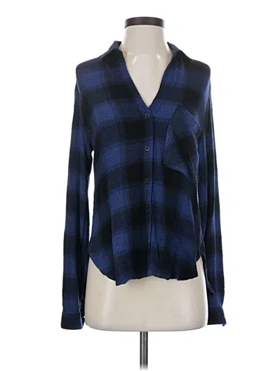 Pre-owned Cloth & Stone Long Sleeve Polo Shirt In Blue