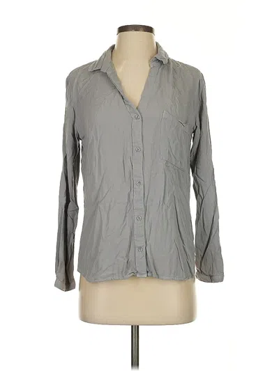 Pre-owned Cloth & Stone Long Sleeve Polo Shirt In Gray