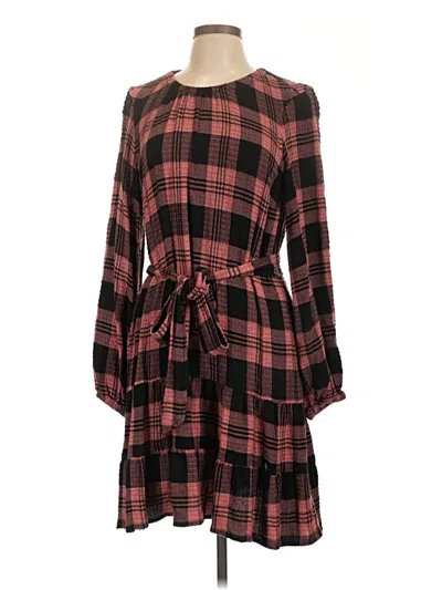 Pre-owned Cloth & Stone Long Sleeve Top Red Square Neckline Tops
