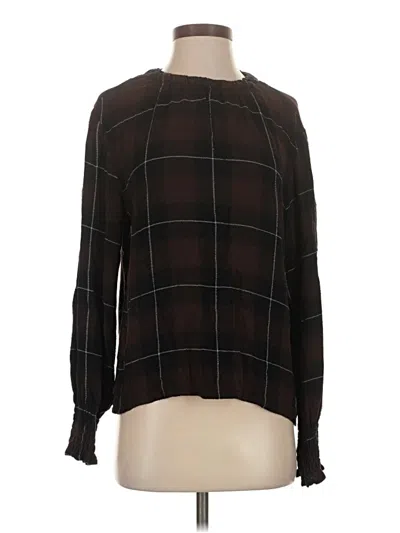 Pre-owned Cloth & Stone Long Sleeve T-shirt In Brown