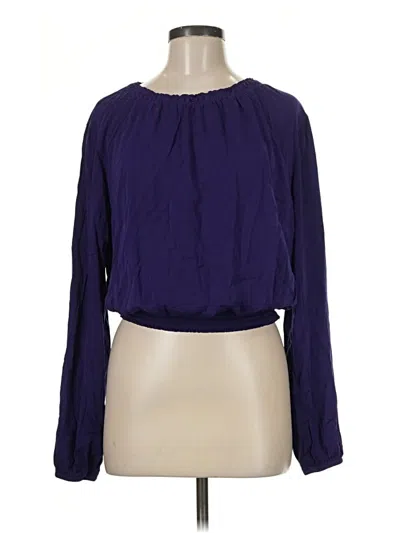 Pre-owned Cloth & Stone Long Sleeve T-shirt In Purple